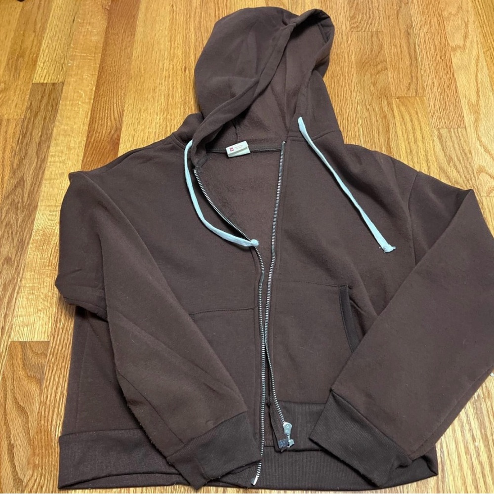 Brown Zip-Up Hoodie